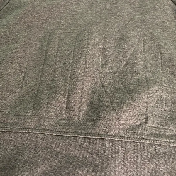 Nike Gray Cropped Sweatshirt. Embossed Nike On Front Womens Medium - Image 2
