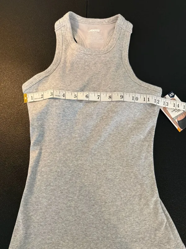 Avia Rib Tank with Shelf Bra Grey Size XS - Image 3