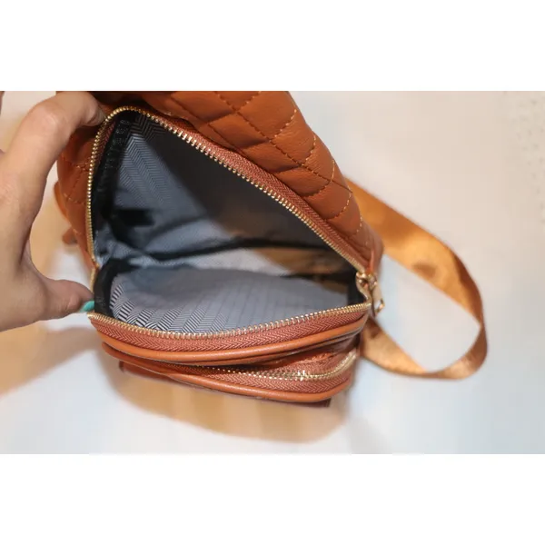 SG SUGU Emma Diamond Quilted Triple Compartment Crossbody Sling Bag - Image 7