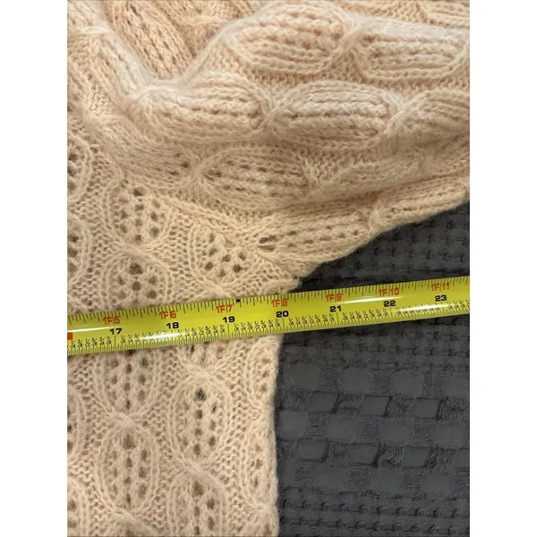 J.CREW Balloon Sleeve Cable Knit Sweater Alpaca Wool Blend Balletcore Size Large - Image 6