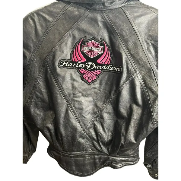 Wilsons Black Leather Motorcycle Jacket Vintage Biker Harley Davidson Size‎ XS - Image 5