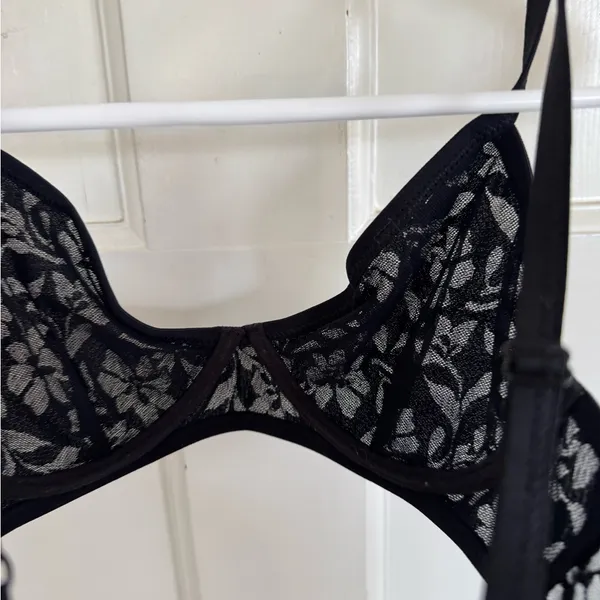 Free People Petra black lace underwire bra size‎ 32B - Image 7