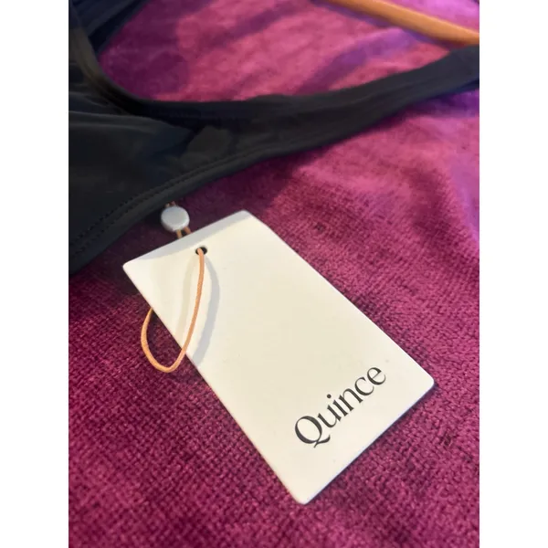 QUINCE Italian Cross Back One Piece Swimsuit MINIMALIST NWT Black Size Small S - Image 6