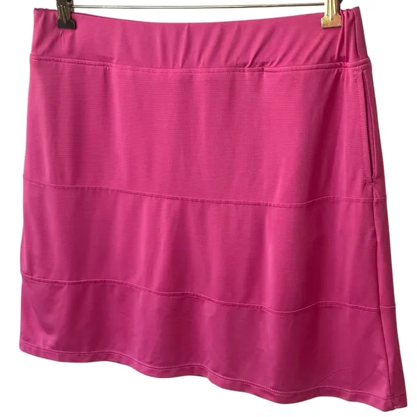 Court‎ Haley Tiered Mesh Pink Skort Athletic Tennis Golf Feminine Preppy L - Image 3