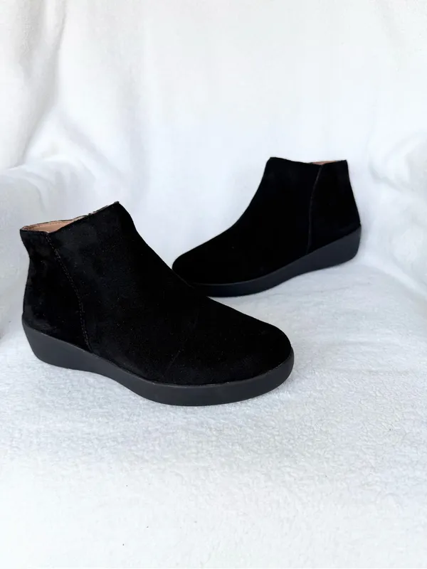 FITFLOP SUMI Ladies Ankle Suede Boots Black Sz EU36/US5 New - Image 2