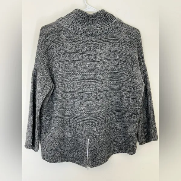 THEORY‎ Size S Sal B Woodstock Turtle Neck Sweater Gray EUC Wool Blend - Image 2