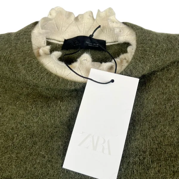 Zara Alpaca Wool Short Sleeve Sweater Large New with Tags - Image 9