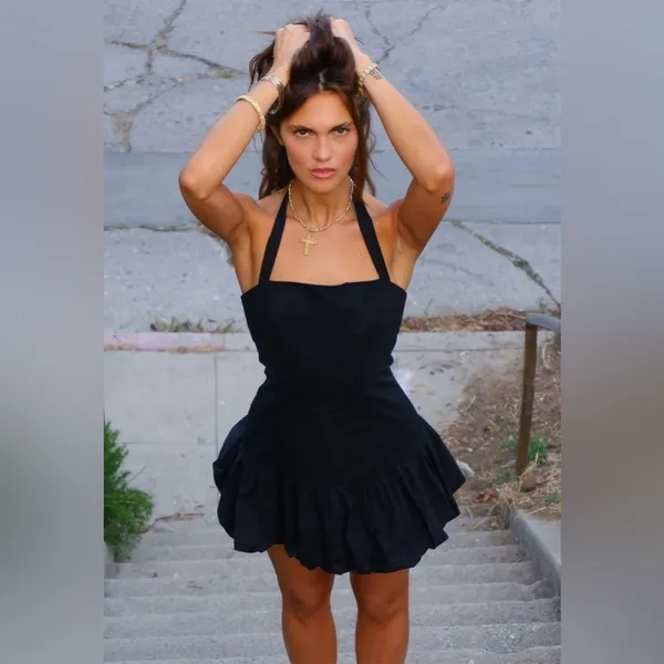 LIONESS Sofia Mini Dress in Onyx Size AU6/XS - Image 2