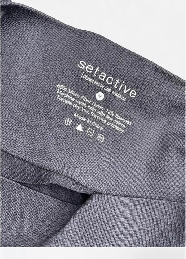 SET ACTIVE High-Waisted Leggings Dark Gray -  Medium - Image 3