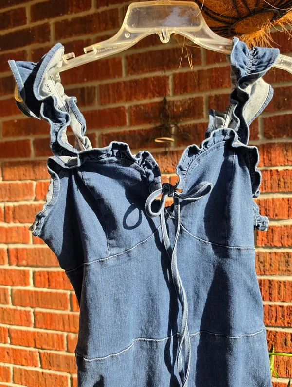 Denim Minidress Large - Image 8