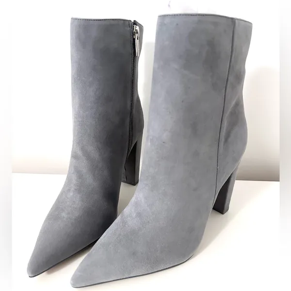 Vince Camuto Membidi Blue Gray Suede Mid Boots 5.5 - Image 4