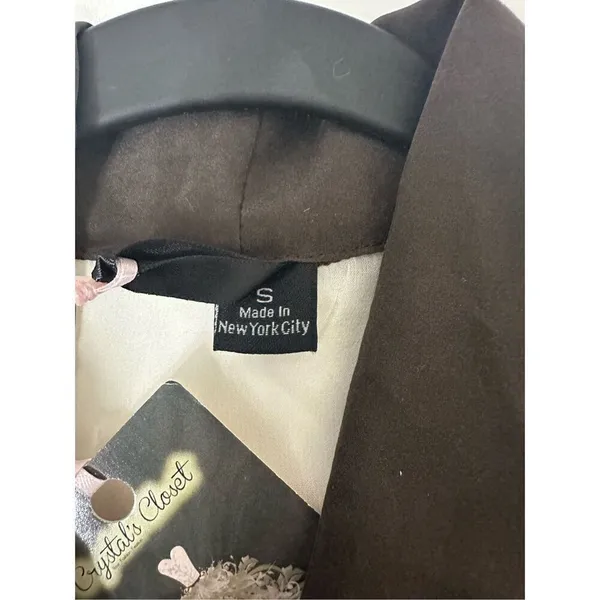 NWT Morrisey Brown Silk Top Womens Small Silk Top - Image 4