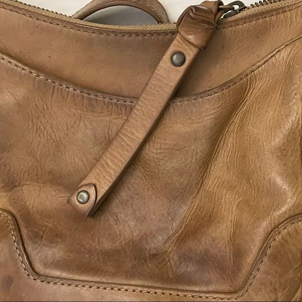 Frye Cognac Brown Melissa Crossbody Leather Shoulder Bag Purse Boho Western - Image 12