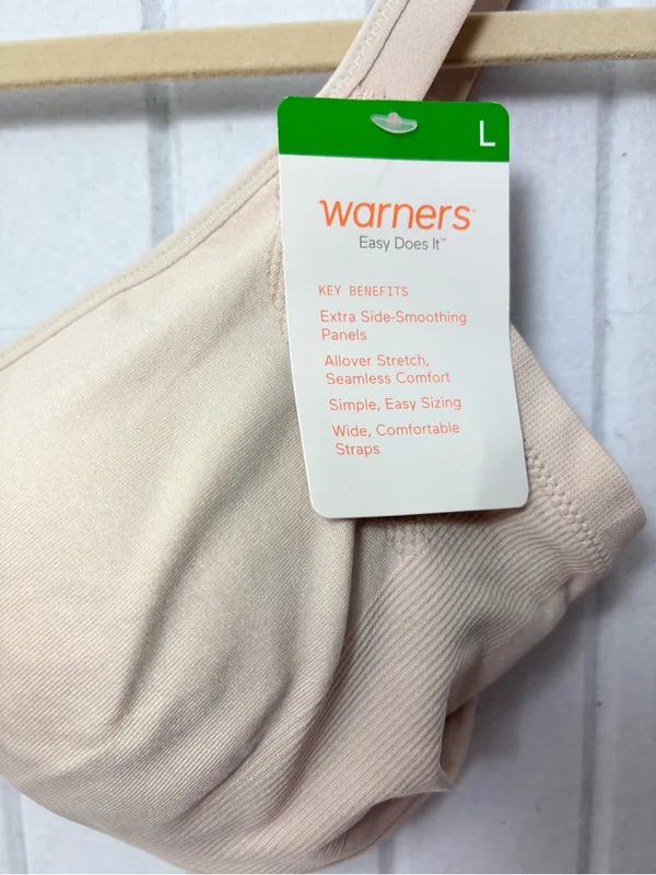 Warner's Nude Easy Does It wireless lightly lined Smoothing Bra ‎ size L Tan Size L - Image 2