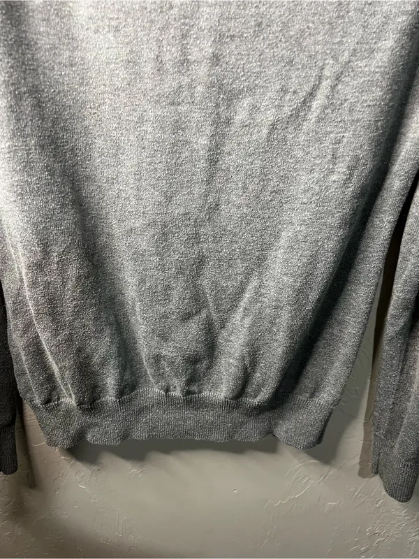 Lauren Ralph Lauren Gray Equestrian Horsebit Buckle Knit Sweater - Image 4