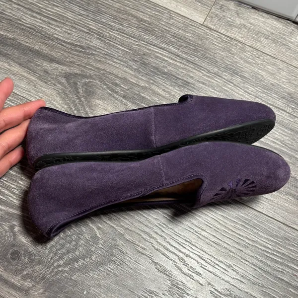 UGG Purple Suede Shearling Lined Australia Alloway‎ Slipper 6.5 - Image 8