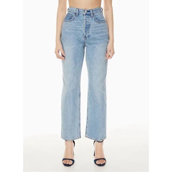 Aritzia Denim Forum The Joni High Rise Loose Straight Jeans Size 24 Gently Used - Image 3