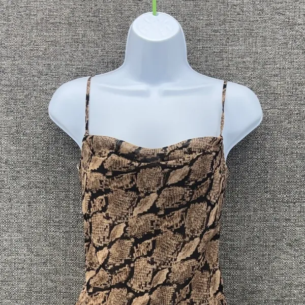 ASTR The Label Darla Cowl Neck Cami Top Snake Print Brown Neutral Capsule Rare - Image 5