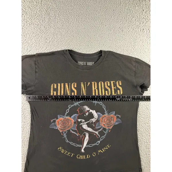 Guns N' Roses Graphic T-Shirt Women‎ M Sweet Child O' Mine Rock Band Thrashed - Image 10
