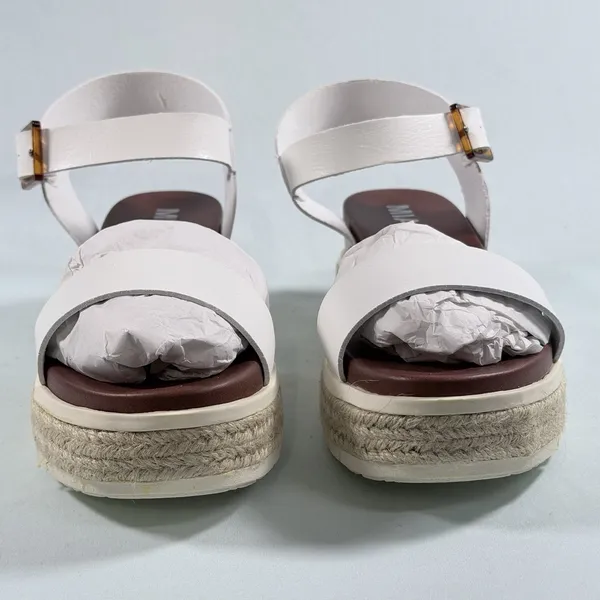 MIA Size-7.5M Womens‎ Kiera Espadrilles Wedge Sandals White - Image 8