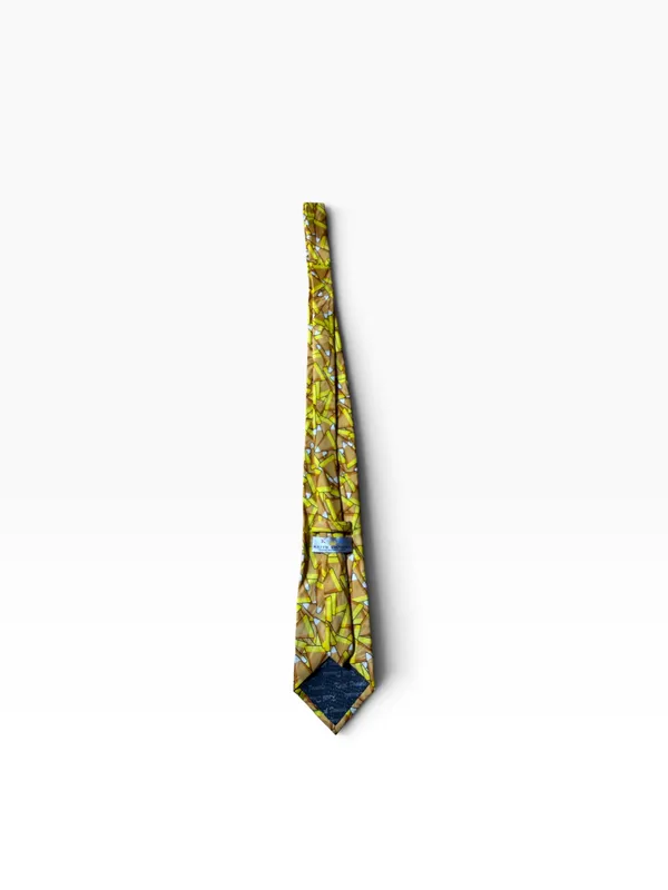 Keith Daniels Mens Tie Candy Corn Halloween Yellow Orange Novelty Necktie - Image 2