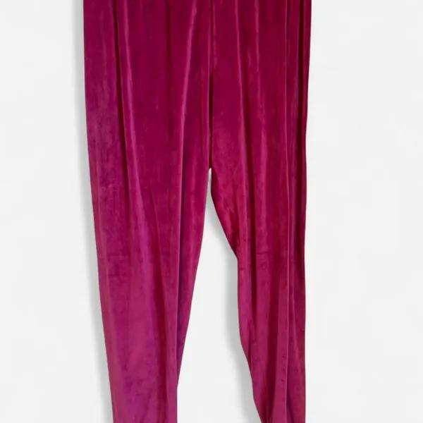 Juicy Couture Burgundy Velour Tracksuit Set Rhinestone Logo Size M - Image 4