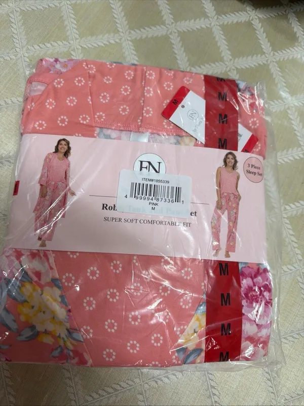 NWT Flora Nikrooz 3-Piece Sleep Set – Pink Floral (Medium)B28 - Image 8