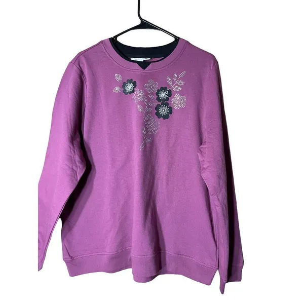 Breckenridge Grandma Flower Print Sweater Size XL‎ - Image 2