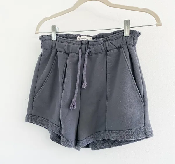 Abercrombie Cloud High Rise Paperbag Gray Shorts - Image 2