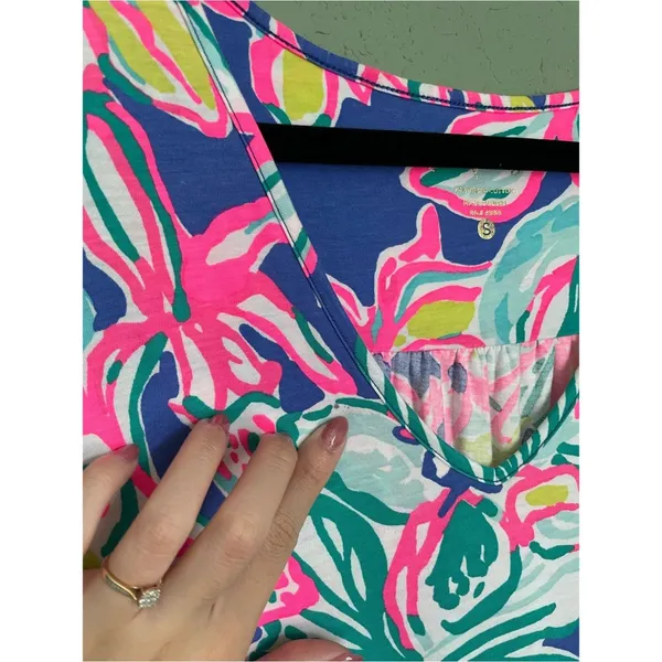 Lilly Pulitzer Blythe Swing Dress Size Small Casa Azul Pima Cotton Resortwear - Image 8