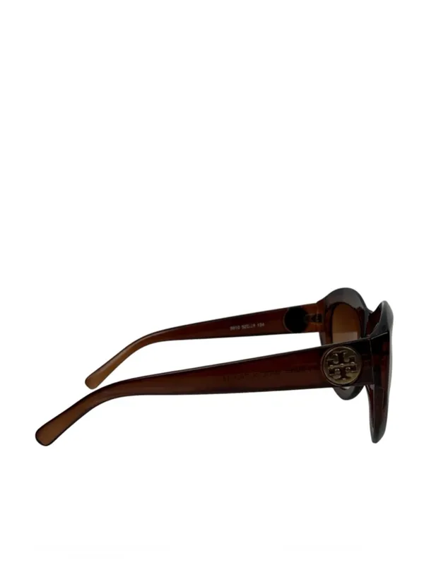 TORY BURCH Logo Brown Gradient Oversized Sunglasses - Image 7