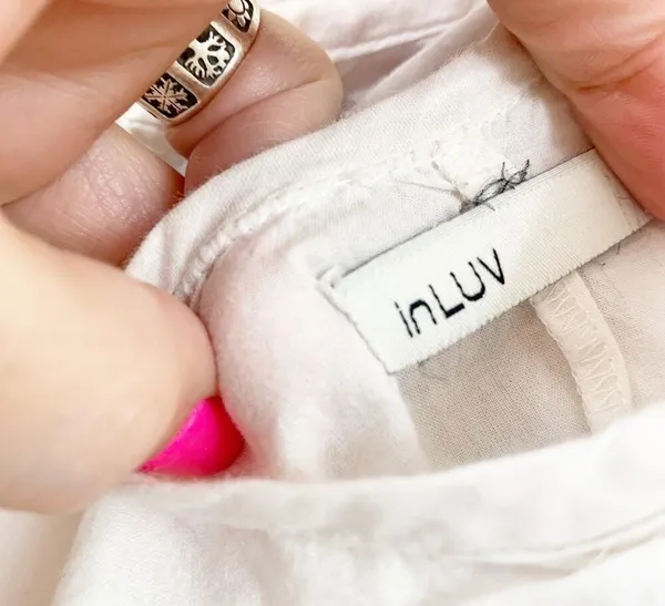 inLUV Floral Embroidered Cream/Pink Swing Tank - Image 3