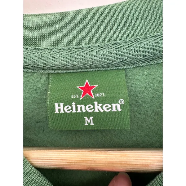 Heineken Green Organic Cotton Crewneck Sweatshirt Medium - Image 3