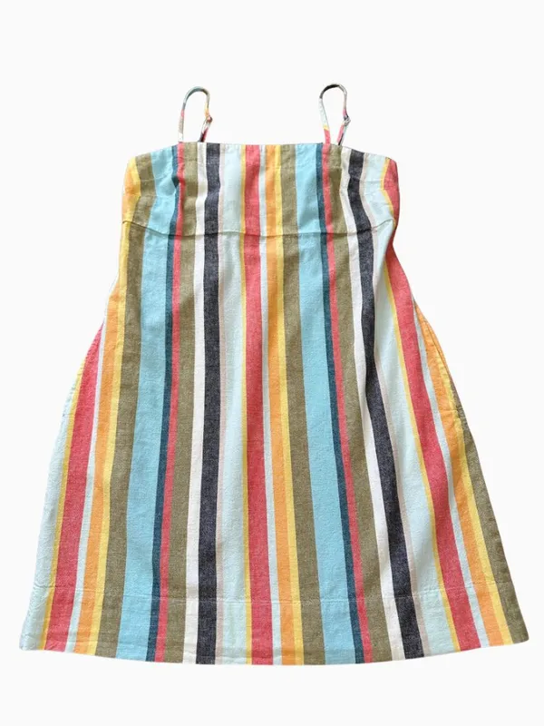 Striped Mini Slip Dress Multi Color - Image 11