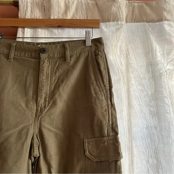 Madewell High-Rise Cargo Fatigue Pants Distant Surplus Green Utility Joggers 26‎ - Image 4