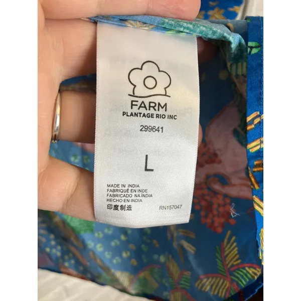 Farm Rio colorblocked mini‎ dress embroidery embellishment women's size large - Image 6