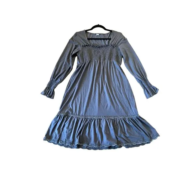 Venus smocked neckline long sleeve midi dress - Image 3