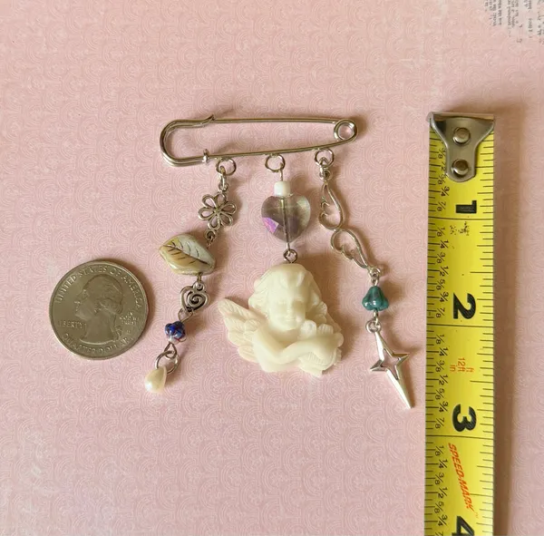 Handmade Czech glass beads mix bag charm👼🌀🩵 - Image 7