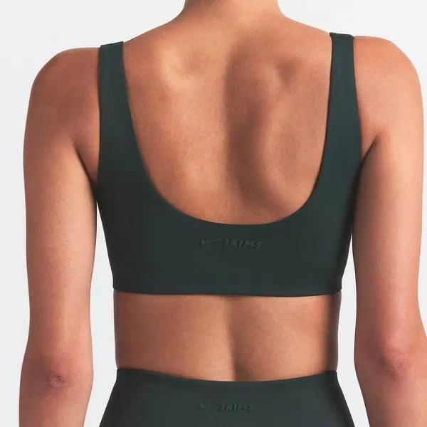 Nike Skims Matte Scoop Neck Sports Bra Dark Teal Size XS - Image 2