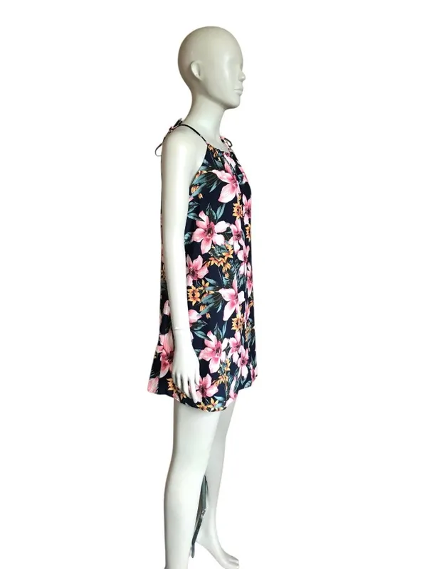NWT Lulu’s Blue and Pink Flower Patterned Dress - Image 3