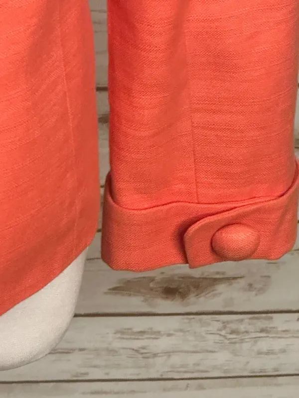 J.Crew coral linen cotton structured collar 3/4 length sleeve blazer Size 10 - Image 6
