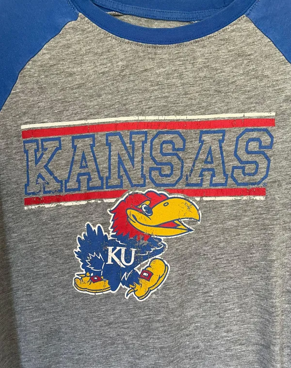 Pro Kansas University Jayhawks long sleeve tee T-shirt NCAA Women’s size M - Image 5