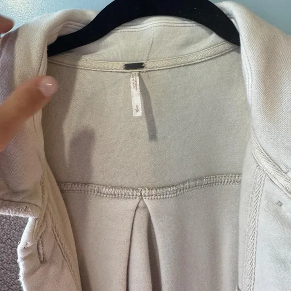 Free People Ruby Jacket Oversized Fleece Shacket Oatmeal‎ Grey Womens Small - Image 3