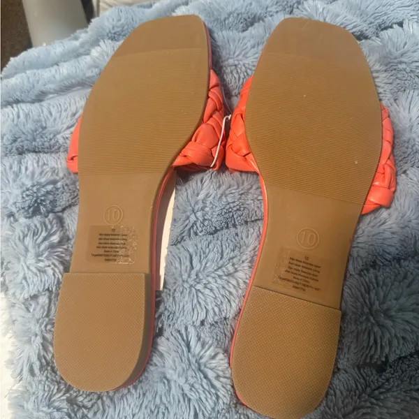 a new day Bright Red Woven Sandals - Image 4
