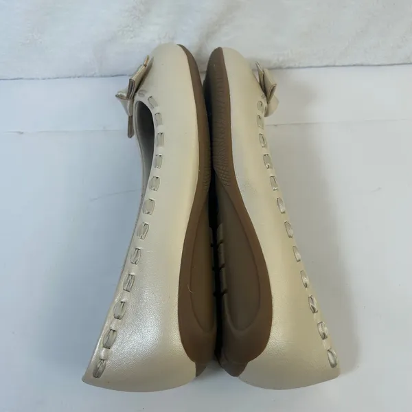Walking Cradles Fawn Bone Pearl Leather‎ Bow Ballet Flats W0312367 Womens 8.5 - Image 10