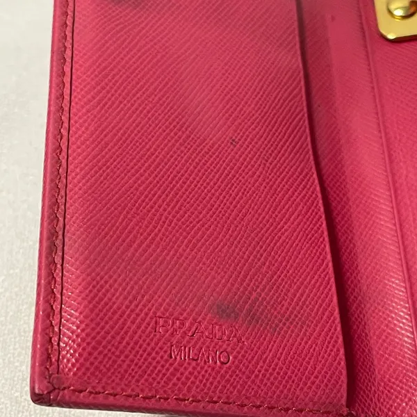 Prada Pink Saffiano leather key case - Image 9