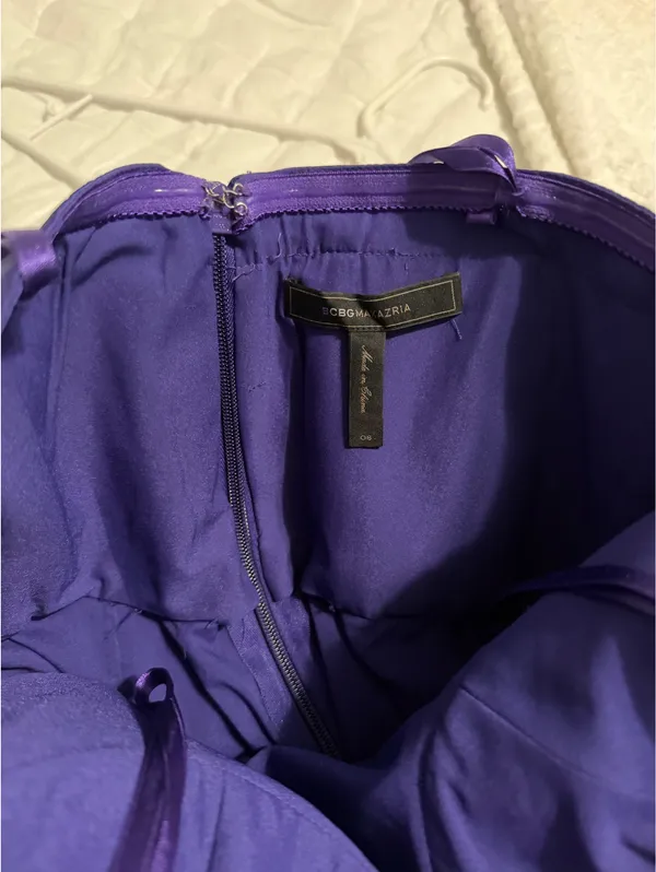 BCBGMAXAZRIA Formal Purple Dress - Image 5