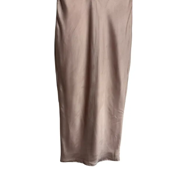 House of CB Myrna Crystal Satin Cowl Corset Sleeveless Midi Slip Dress Small - Image 6