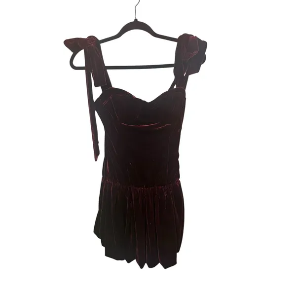 S24. Vici Veronica Velvet Bubble Hem Minidress - Image 5