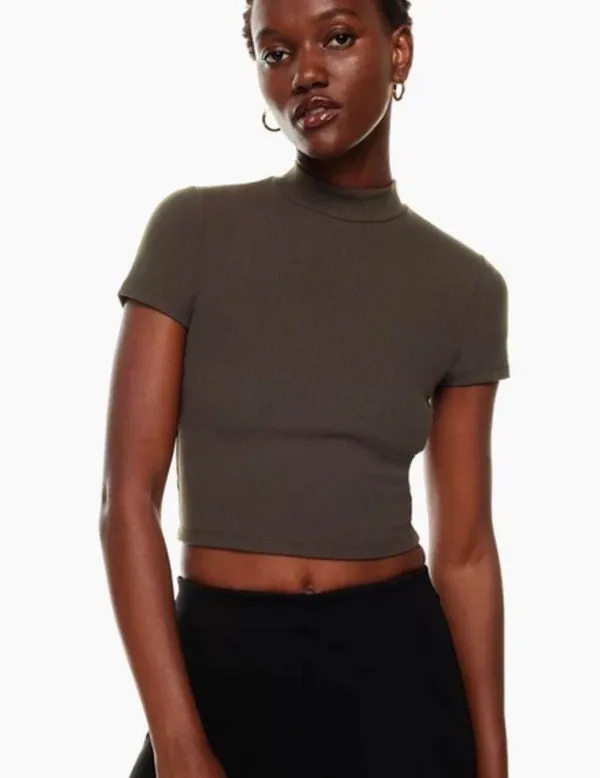Aritzia Babaton Ribbed Mock Neck - Image 2